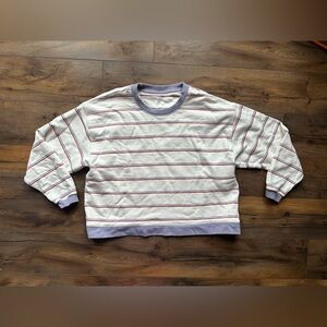 Madewell Striped Sweatshirt M Retro 90s Graphic Casual Pullover